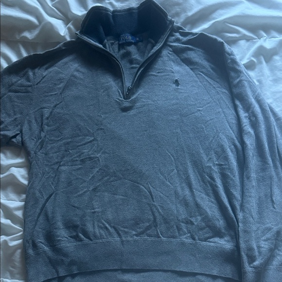 Polo by Ralph Lauren Men's Charcoal Zip-Up Sweater - Picture 2 of 6